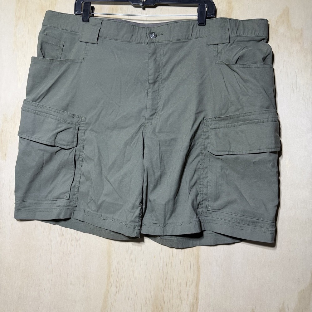 Duluth Trading Flexpedition Cargo Shorts Men 46 Green UtilityWork Hiking Outdoor